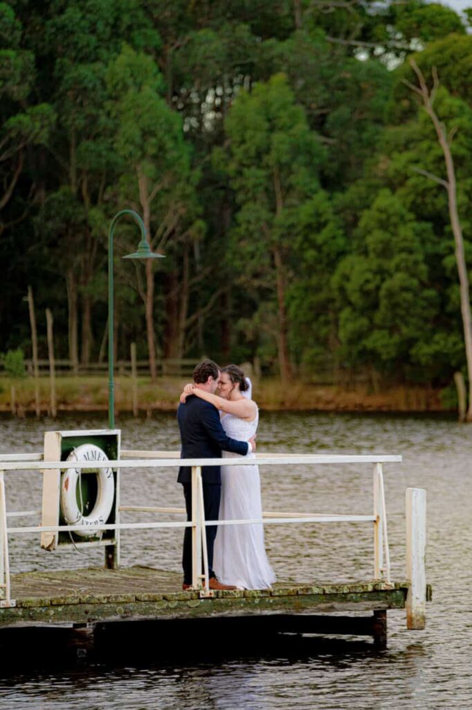 Dock wedding photo
